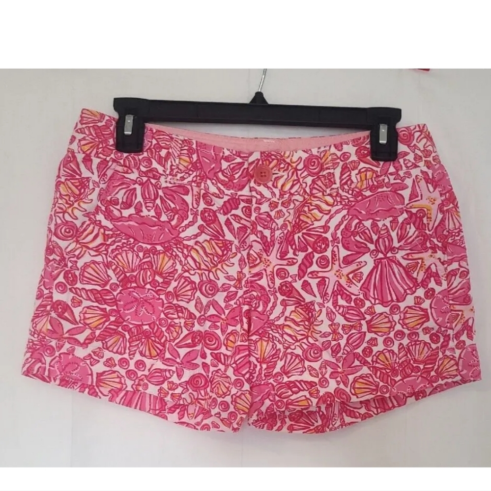 Lilly Pulizter Sailors Valentine Mini Hotty Pink Callahan Shorts US 0